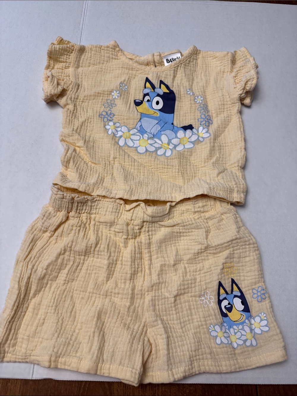 Yellow Bluey Two-Piece Toddler Set size 3T